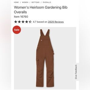 Duluth Trading Gardening Bib Overalls